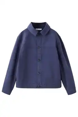 Wehkamp Mango Kids katoenen spijkerjas - donkerblauw aanbieding
