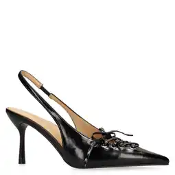 Wehkamp Sacha lakleren pumps met naaldhak zwart aanbieding