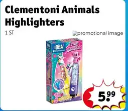 Kruidvat Clementoni Animals Highlighters aanbieding