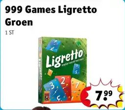 Kruidvat 999 Games Ligretto Groen aanbieding