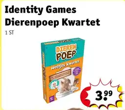 Kruidvat Identity Games Dierenpoep Kwartet aanbieding