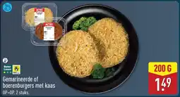 ALDI Gemarineerde of boerenburgers met kaas aanbieding
