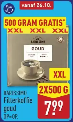 ALDI Barissimo Filterkoffie goud aanbieding