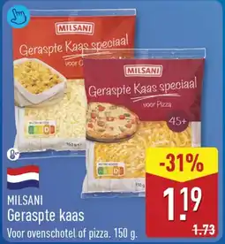 ALDI Milsani Geraspte kaas aanbieding