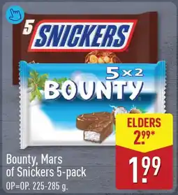 ALDI Bounty, Mars of Snickers 5-pack aanbieding