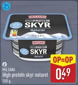 ALDI Milsani High protein skyr naturel aanbieding