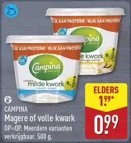 ALDI Campina Magere of volle kwark aanbieding