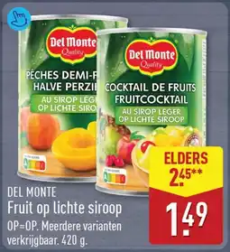 ALDI Del Monte Fruit op lichte siroop aanbieding