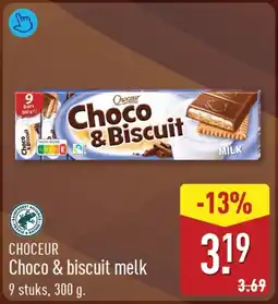ALDI Choceur Choco & biscuit melk aanbieding