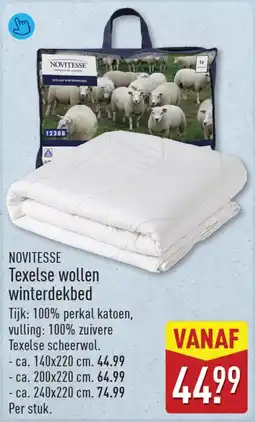 ALDI Novitesse Texelse wollen winterdekbed aanbieding
