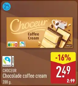 ALDI Choceur Chocolade coffee cream aanbieding