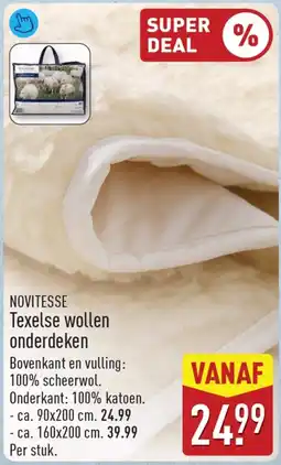 ALDI Novitesse Texelse wollen onderdeken aanbieding