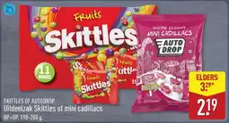 ALDI Skittles of Autodrop Uitdeelzak Skittles of mini cadillacs aanbieding