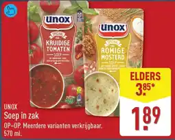 ALDI Unox Soep in zak aanbieding