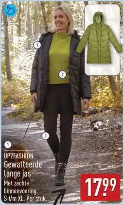ALDI UP2FASHION Gewatteerde lange jas aanbieding