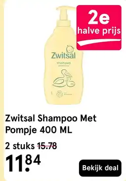 Etos Zwitsal Shampoo Met Pompje 400 ML aanbieding