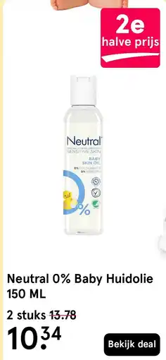 Etos Neutral 0% Baby Huidolie 150 ML aanbieding