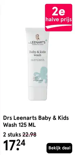 Etos Drs Leenarts Baby & Kids Wash 125 ML aanbieding