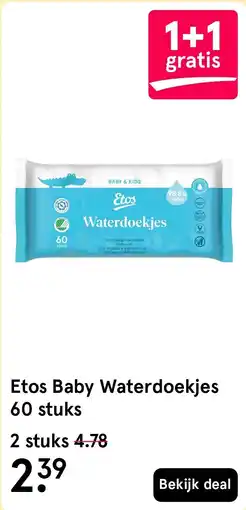 Etos Etos Baby Waterdoekjes 60 stuks aanbieding