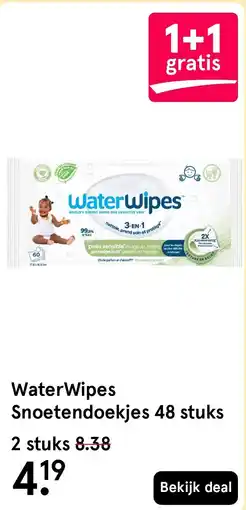Etos WaterWipes Snoetendoekjes 48 stuks aanbieding