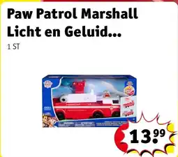 Kruidvat Paw Patrol Marshall Licht en Geluid Brandweerauto aanbieding