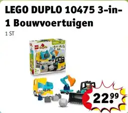 Kruidvat LEGO DUPLO 10475 3-in-1 Bouwvoertuigen aanbieding
