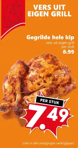 Coop Gegrilde hele kip aanbieding