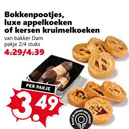Coop Bokkenpootjes, luxe appelkoeken of kersen kruimelkoeken aanbieding