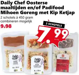 Coop Daily Chef Oosterse maaltijden en/of Padifood Mihoen Goreng met Kip Ketjap aanbieding
