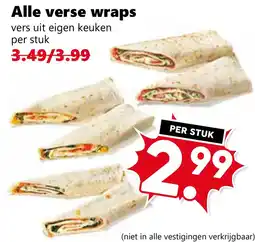 Coop Alle verse wraps aanbieding