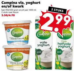 Coop Campina Vla, Yoghurt en/of Kwark aanbieding