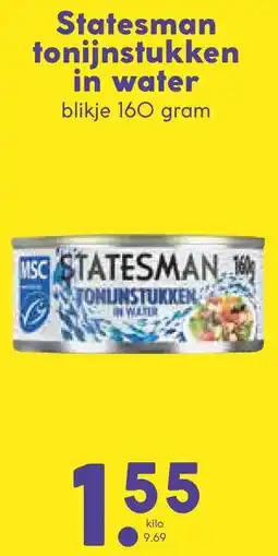 Coop Statesman Tonijnstukken in Water aanbieding