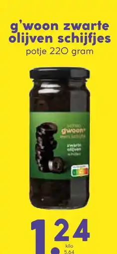 Coop g'woon zwarte olijven schijfjes aanbieding