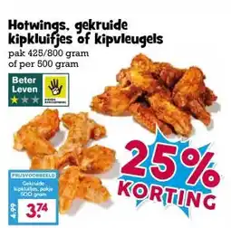 Boon`s Markt Hotwings, gekruide kipkluifjes of kipvleugels aanbieding