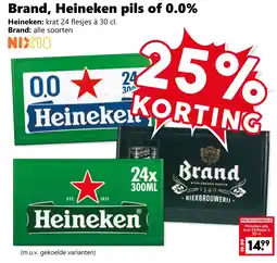 Coop Brand, Heineken pils of 0.0% aanbieding