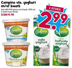 Boon`s Markt Campina vla, yoghurt en/of kwark aanbieding