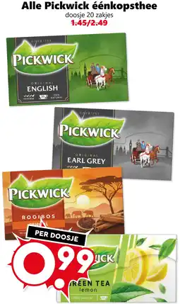 Coop Alle Pickwick éénkopsthee aanbieding