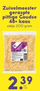 Boon`s Markt Zuivelmeester geraspte pittige Goudse 48+ kaas aanbieding