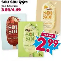 Boon`s Markt SOU SOU ijsjes aanbieding
