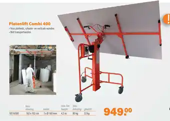 BPG Bouwpartner Groep Platenlift Combi 400 aanbieding