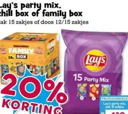 Boon`s Markt Lay's party mix. chill box of family box aanbieding