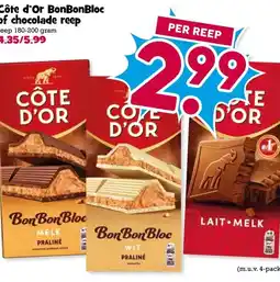 Boon`s Markt Côte d'Or BonBonBloc of chocolade reep aanbieding