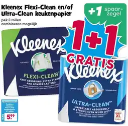 Boon`s Markt Kleenex Flexi-Clean en/of Ultra-Clean keukenpapier aanbieding
