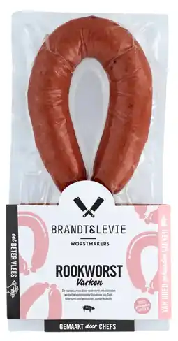 Albert Heijn Brandt & Levie Rookworst Varken aanbieding