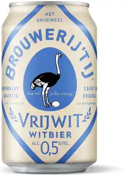 Albert Heijn Brouwerij 't IJ Vrijwit witbier 0,5% aanbieding