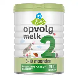 Albert Heijn AH Biologisch Opvolgmelk standaard 2 aanbieding