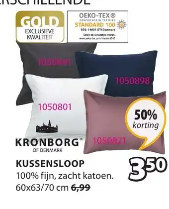 Jysk Kussensloop 60x63/70 cm aanbieding