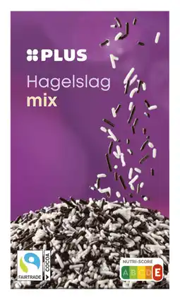 PLUS PLUS Chocoladehagelslag mix Fairtrade aanbieding