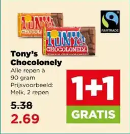 PLUS Tony's chocolonely aanbieding
