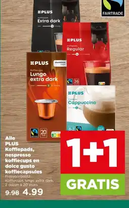 PLUS Alle PLUS Koffiepads, nespresso koffiecups en dolce gusto koffiecapsules aanbieding